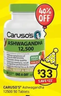 Chemist King Carusos' Ashwagandha offer