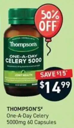 Chemist King Thompson's One-A-Day Celery offer