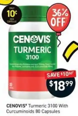 Chemist King Cenovis Turmeric 3100 offer
