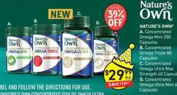 Chemist King Nature's Own Concentrated Fish Oil Omega Ultra offer