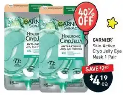Chemist King Garnier Skin Active Cryo Jelly Eye Mask 1 Pair offer