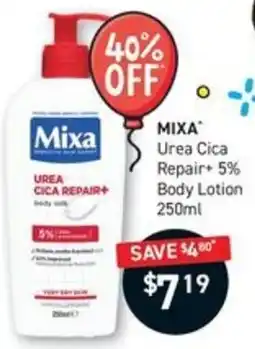 Chemist King Mixa Urea Cica Repair+ Body Lotion offer