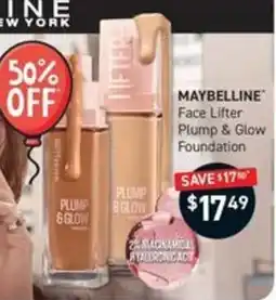 Chemist King Maybelline Face Lifter Plump & Glow Foundation offer