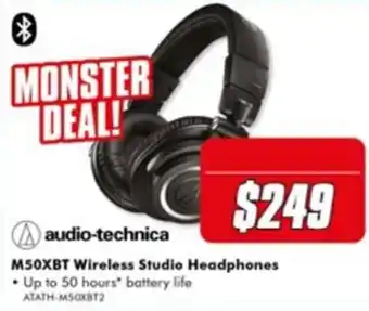 The Good Guys audio-technica M50XBT Wireless Studio Headphones offer