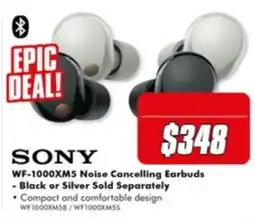 The Good Guys Sony WF-1000XM5 Noise Cancelling Earbuds offer