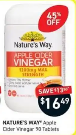 Chemist King Nature's Way Apple Cider Vinegar offer