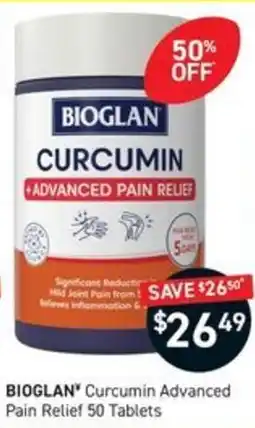 Chemist King Bioglan Curcumin Advanced Pain Relief offer