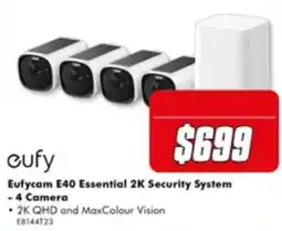 The Good Guys Eufy E40 Essential 2K Security System offer