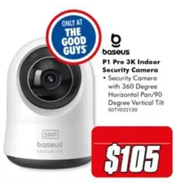 The Good Guys baseus P1 Pro 3K Indoor Security Camera offer