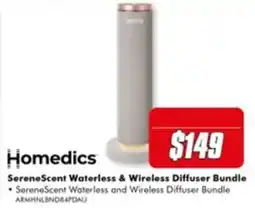 The Good Guys Homedics SereneScent Waterless & Wireless Diffuser Bundle offer