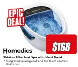 The Good Guys Homedics Shiatsu Bliss Foot Spa with Heat Boost offer