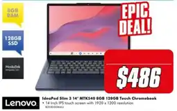 The Good Guys Lenovo IdeaPad Slim 3 14" MTK540 8GB 128GB Touch Chromebook offer