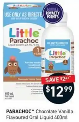 Chemist King PARACHOC Chocolate Vanilla Flavoured Oral Liquid offer