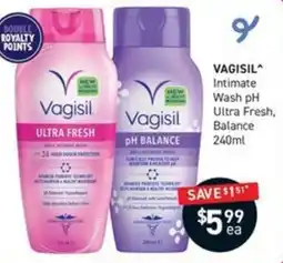 Chemist King Vagisil Intimate Wash pH Ultra Fresh, Balance offer