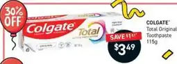 Chemist King Colgate Total Original Toothpaste offer