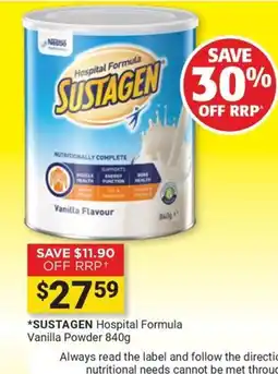 Cincotta Chemist Sustagen Hospital Formula offer