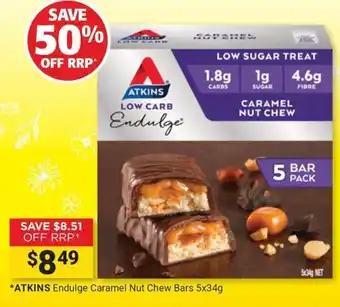 Atkins Endulge Caramel Nut Chew Bars