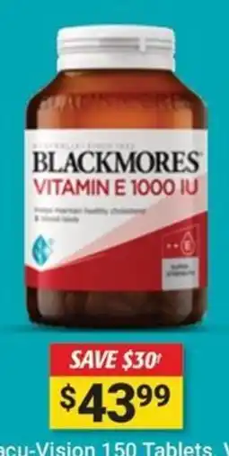 Cincotta Chemist Blackmores Vitamin E 1000 IU offer