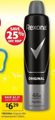 Cincotta Chemist Rexona Original Antiperspirant offer