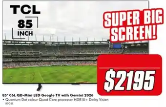 The Good Guys TCL 85 INCH offer