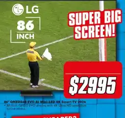 The Good Guys LG 86 Inch QNED86B EVO AI Mini-LED 4K Smart TV 2026 offer