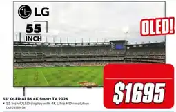 The Good Guys LG 55" OLED AI B6 4K Smart TV 2026 offer