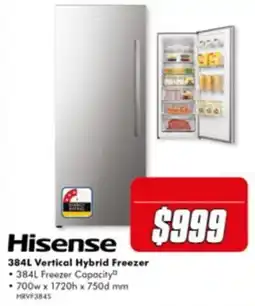 The Good Guys Hisense 384L Vertical Hybrid Freezer offer