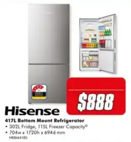 The Good Guys Hisense 417L Bottom Mount Refrigerator offer