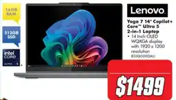 The Good Guys Lenovo Yoga 7 14" Copilot+ Core Ultra 5 2-in-1 Laptop offer