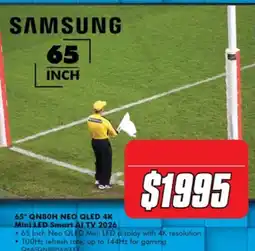 The Good Guys Samsung 65" QN80H NEO QLED 4K Mini LED Smart Al TV 2026 offer