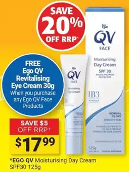 Cincotta Chemist Ego QV Moisturising Day Cream offer