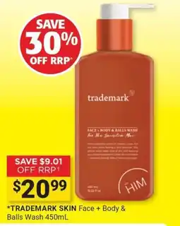 Cincotta Chemist Trademark Skin Face + Body & Balls Wash offer
