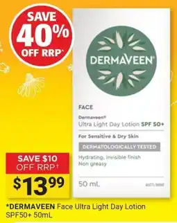 Cincotta Chemist Dermaveen Face Ultra Light Day Lotion SPF50+ offer