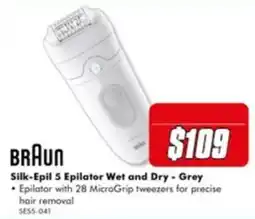 The Good Guys Braun Silk-Epil 5 Epilator Wet and Dry - Grey offer