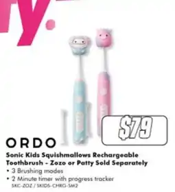 The Good Guys Ordo Sonic Kids Squishmallows Rechargeable Toothbrush offer