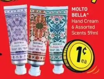 Molto Bella Hand Cream 6 Assorted Scents