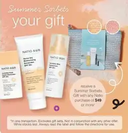 Chemist King Summer Sorbets Gift offer