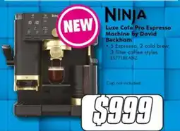 The Good Guys Ninja Luxe Cafe Pro Espresso Machine by David Beckham offer