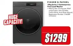 The Good Guys Fisher & Paykel 10kg Series 7 Contemporary Front Load Washer offer