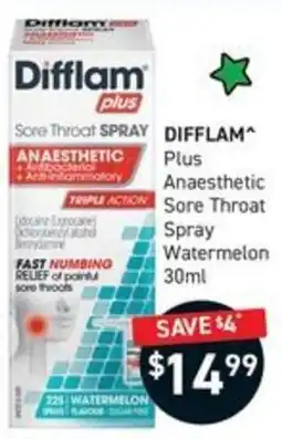 Chemist King Difflam Plus Sore Throat Spray offer
