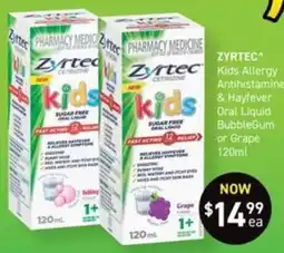 Chemist King Zyrtec Kids Sugar Free Oral Liquid offer