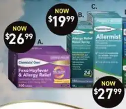 Chemist King Chemists Own Fexo Hayfever & Allergy Relief offer