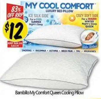 Bambilo My Comfort Queen Cooling Pillow