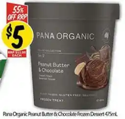 NQR Pana Organic Peanut Butter & Chocolate Frozen Dessert offer