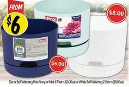 NQR Decor Self Watering Pots Navy or Mint offer