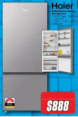 The Good Guys Haier 433L Bottom Mount Refrigerator offer