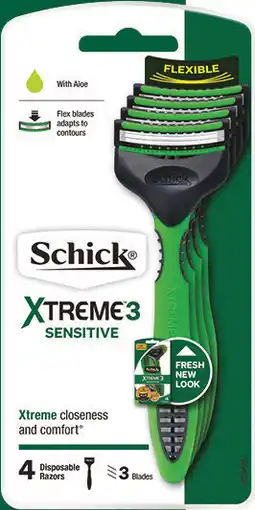 IGA Schick Xtreme 3 Sensitive Disposable Razors offer