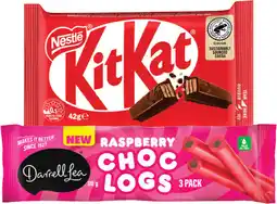 IGA Nestlé Medium Bars 35‑50g or Darrell Lea Choc Logs 3 Pack Selected Varieties offer
