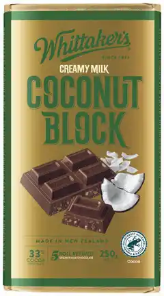 IGA Whittaker’s Chocolate Block 200‑250g Selected Varieties offer