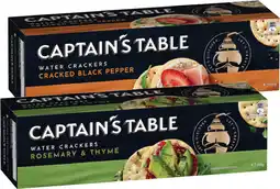 IGA Captain’s Table Water Crackers Selected Varieties offer